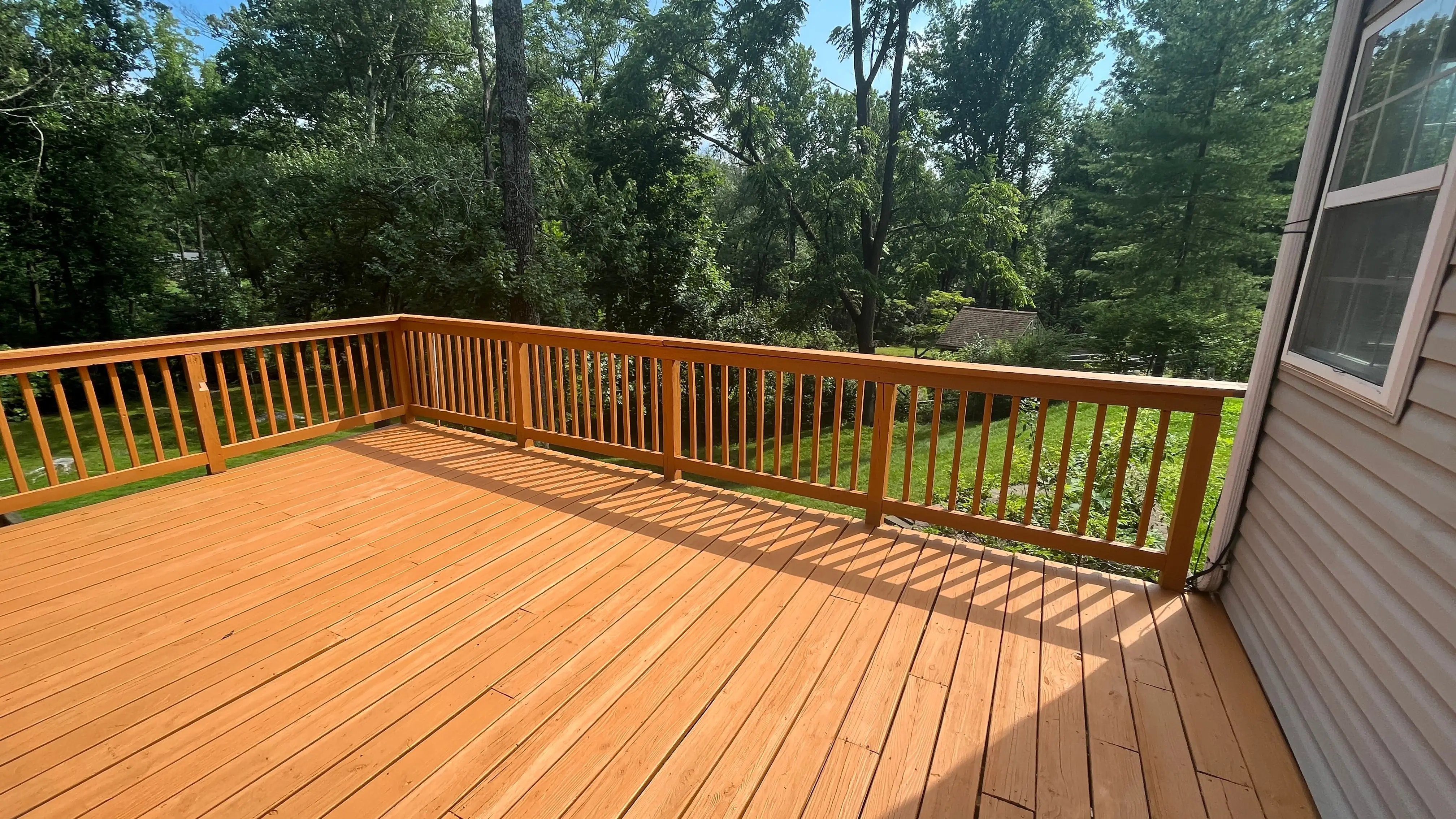 Beautiful custom deck showcasing Flying Pig Decks craftsmanship